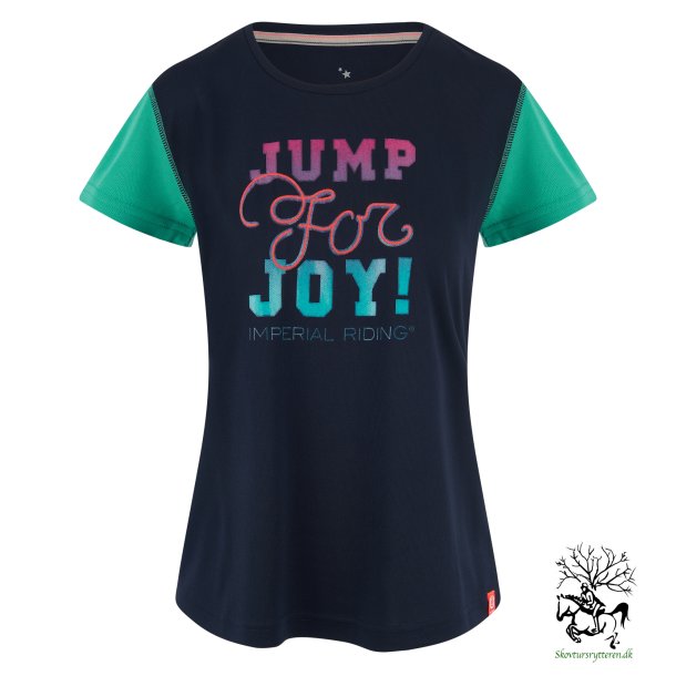 T-shirt fra IR " Jump for joy! " navy bl eller pink