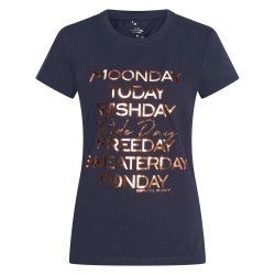  T-shirt med tekst fra IR "Ride Day"  Navy bl