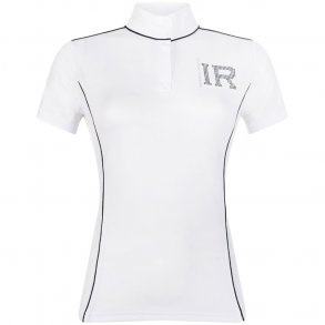 Stvne bluse fra IR med sort detalje og krystaller 