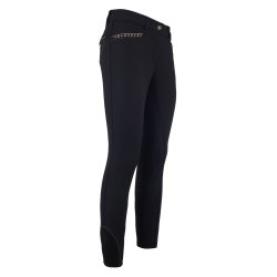 Ridebukser  med full grib silikone fra IR "Warmblood" sort
