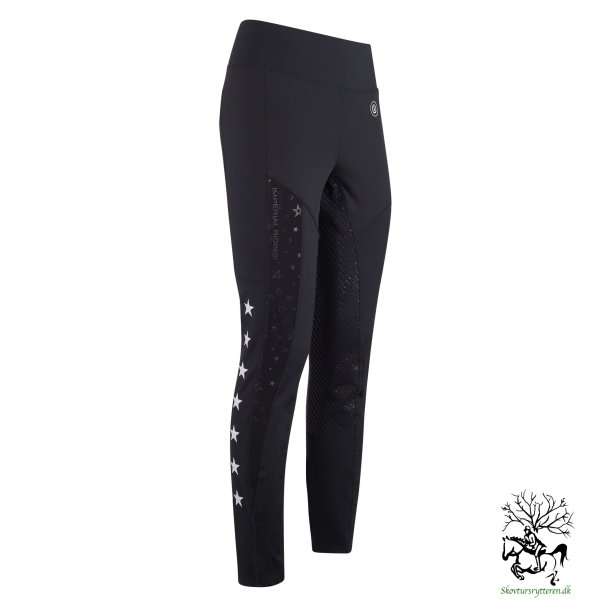 Ridetights med full silekone grib fra IR "HI DIVA" Sort str. 140