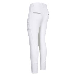 Ridetights fra IR med full silikone grib "Shiny Sparks" Hvid