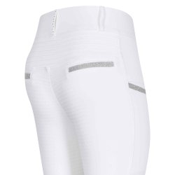 Ridetights fra IR med full silikone grib "Shiny Sparks" Hvid