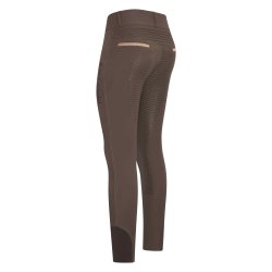 Ridetights fra IR med full silikone grib "Shiny Sparks"  Brun