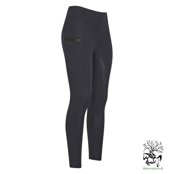 Ridetights fra IR med full silikone grib "Shiny Sparks" Sort