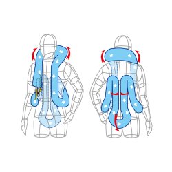 HIT-AIR Sikkerhedsvest med patron, LV Sort Medium 