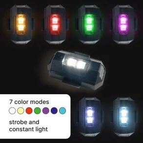 Led spots fra Lovel star - pk. med rd og hvid lygte.