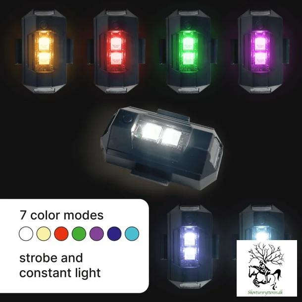 Led spots fra Lovel star - pk. med rd og hvid lygte.