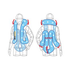 HIT-AIR Sikkerhedsvest med patron, MLV-C Sort Large med patron 