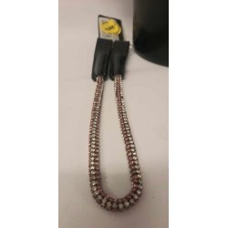 Pandebnd med pink/krystalsten str. cob fra Globus