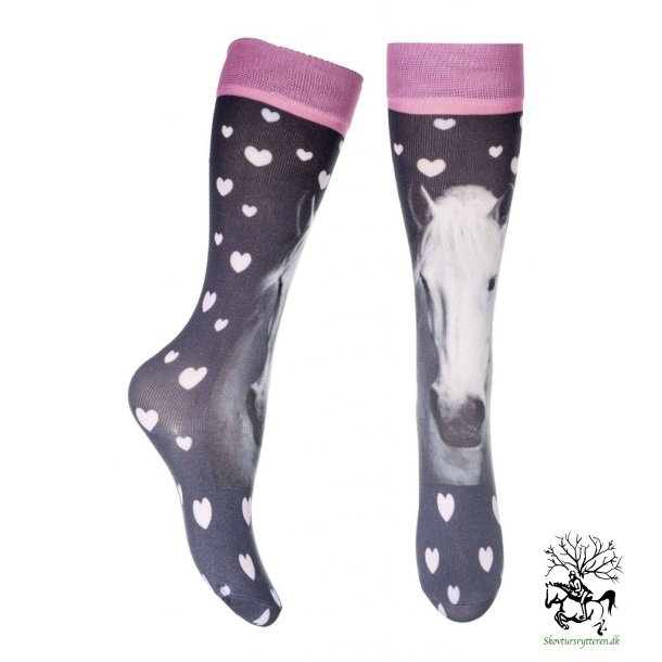 Ridestrmper i Microfiber med heste print fra HKM- flere str