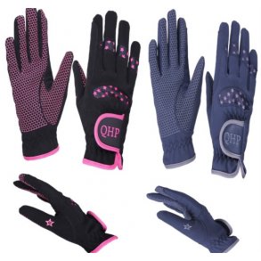  Ridehandsker til  Brne med stjerner og silikone grib helrs