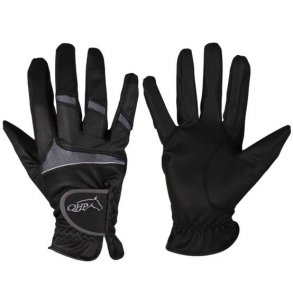 Ridehandsker med antiglid og slv detalje 