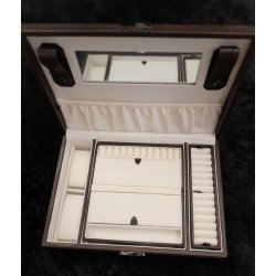 Smykkeskrin stort i lder - Brun 