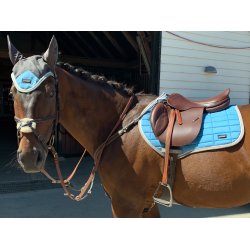  Underlag sueded  fra Mink Horse "SUMFUN " Rosa eller Sky Bl - spring eller dressur 