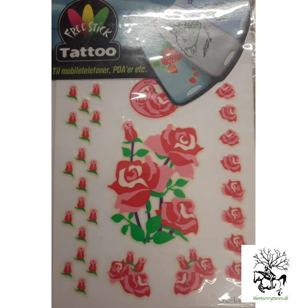 Telefon og I-Pat Klistermrker i tyndt gummi "Tatoo" Blomster