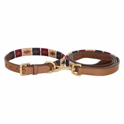 Hundehalsbnd fra Hv Polo "Camila" Cognac/Navy