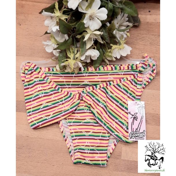 Bikini til brn "Stribet grn gul, pink " fra Coconut