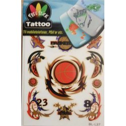 Telefon og I-Pat Klistermrker i tyndt gummi "Tatoo" Sport