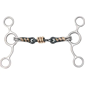 3 delt pelham bid i sweet iron/copper 10,5 cm fra Horse Guard