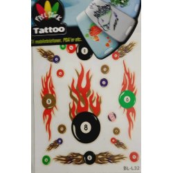 Telefon og I-Pat Klistermrker i tyndt gummi "Tatoo" Sport