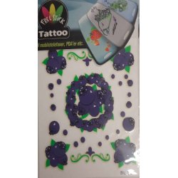 Telefon og I-Pat Klistermrker i tyndt gummi "Tatoo" Blomster