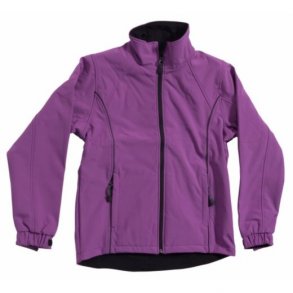 Ridejakke i softshell til brn fra Ocean i lilla eller navy bl