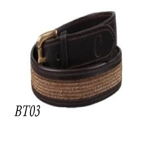 Blte i kalveskind med sten fra Campus - (Brun /Guld)