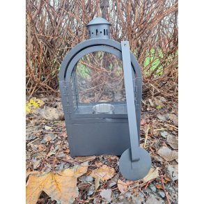 Oliekamin til ude eller inde ,kan ogs bruges som lanterne  - ca 42 cm hj 