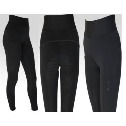 Ridetights med fin silikone grib, elastik kant, mobil lomme fra Campus fes ogs i plus Size 