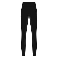 Ridetights til vinter fra IR med full silikone grib  og slv glimmer "El Capone " Sort 