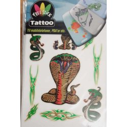  Telefon og I-Pat Klistermrker i tyndt gummi "Tatoo" Eksotiske Dyr