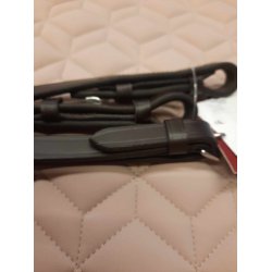 Tjle fra By weber i brun med lder yderside og indvvet grip p inderside.