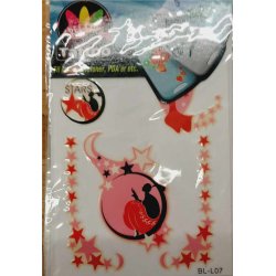 Telefon og I-Pat Klistermrker i tyndt gummi "Tatoo"  lyserde motiver