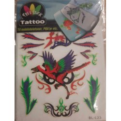 Telefon og I-Pat Klistermrker i tyndt gummi "Tatoo" Drager