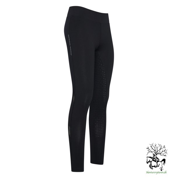Ridetights med full silikone grib "Star" Sort