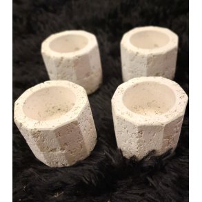 Gips fyrfadsstager 2 stk.