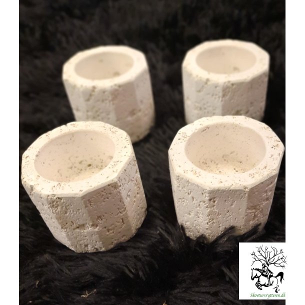 Gips fyrfadsstager 2 stk.