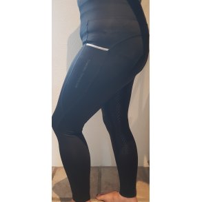 Ridetights til vinter fra IR med full silikone grib  og slv glimmer 