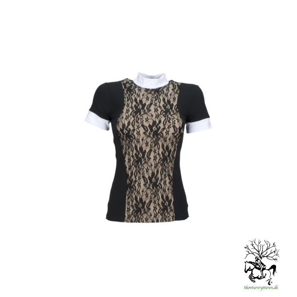 Stvnebluse fra Equitheme med blonder "Dentelle"