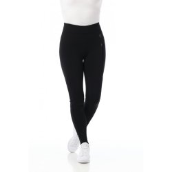 Ridetights med fleece foer og full silikone grib til vinter med meget stretch fra "DOLOM"  i sort 
