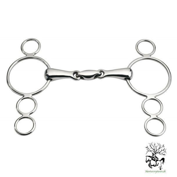 3 delt Bid Pessoa 3 ringe snaffle bid fra Felding