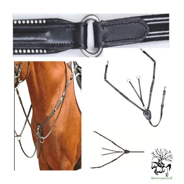 Fortj med elastikindsats og Swarovski-sten str. pony