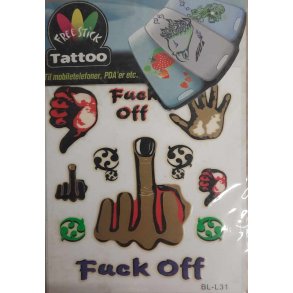 Telefon og I-Pat Klistermrker i tyndt gummi 