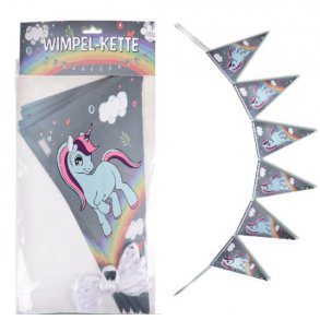 Guilande vimpel med  enhj�rning