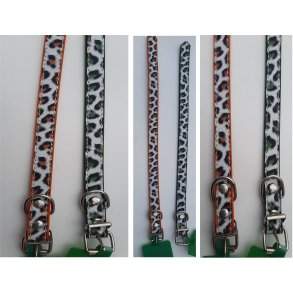 Halsbnd til sm hunde eller hvalpe - leopard mnster 