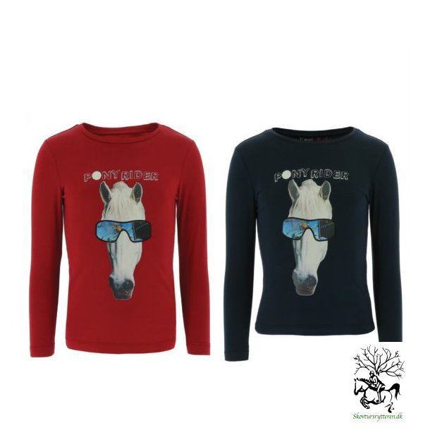 T-shirt med heste tryk fra  EQUI-KIDS "Ponyrider" 