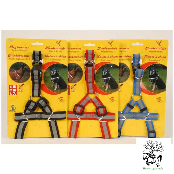 Hunde sele med reflex bnd 