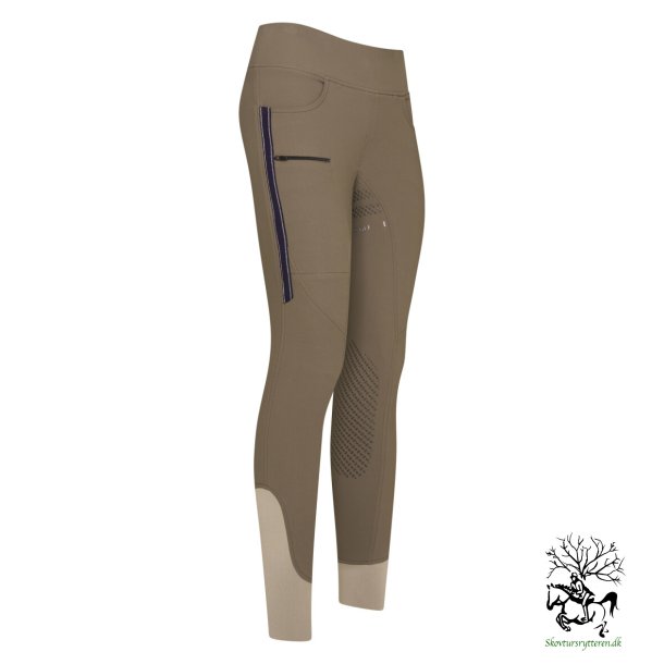 Ridetights fra HV POLO med elastik talje og full silikone grib "Marijn " flere farver