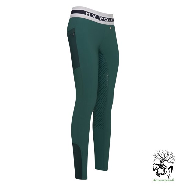 Ridetights fra HV POLO med elastik og full silikone grib " Elize "- gr eller grn